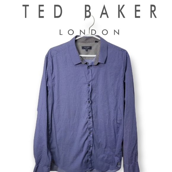 ❤️TED BAKER London Mens Long Sleeve Polo Size 6 - Picture 1 of 12